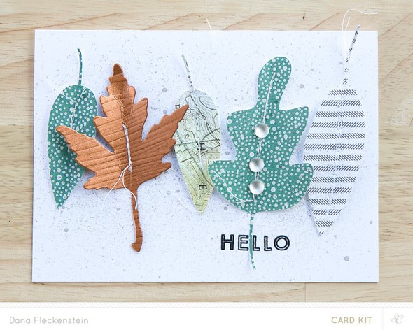 Leafy Hello Card by pixnglue gallery