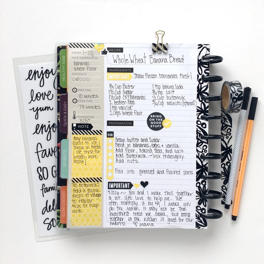 Recipe Planner Pages