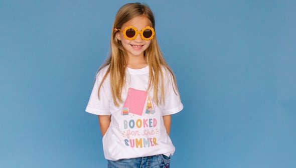 Booked for the Summer Pippi Tee - Youth - White gallery
