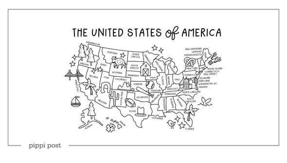USA Map Printable gallery