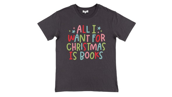 All I Want For Christmas Is Books - Pippi Tee - Dark Gray gallery