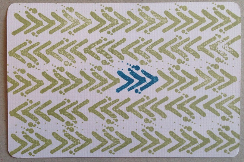 Patterned PL card from a stamp