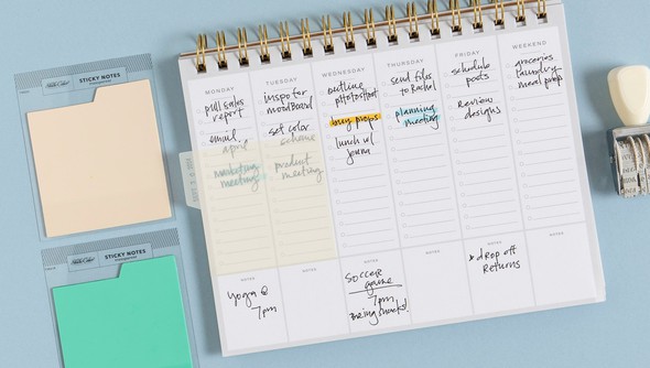 Tabbed Transparent Sticky Notes - Cream gallery