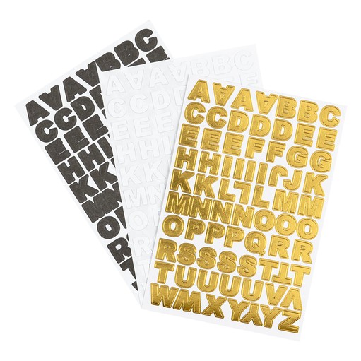 Picture of Alpha Sticker Bundle - Black, White, Gold