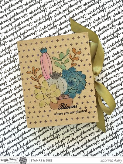 Garden cactus mini book album waffle flower crafts sabrina alery 2015 1