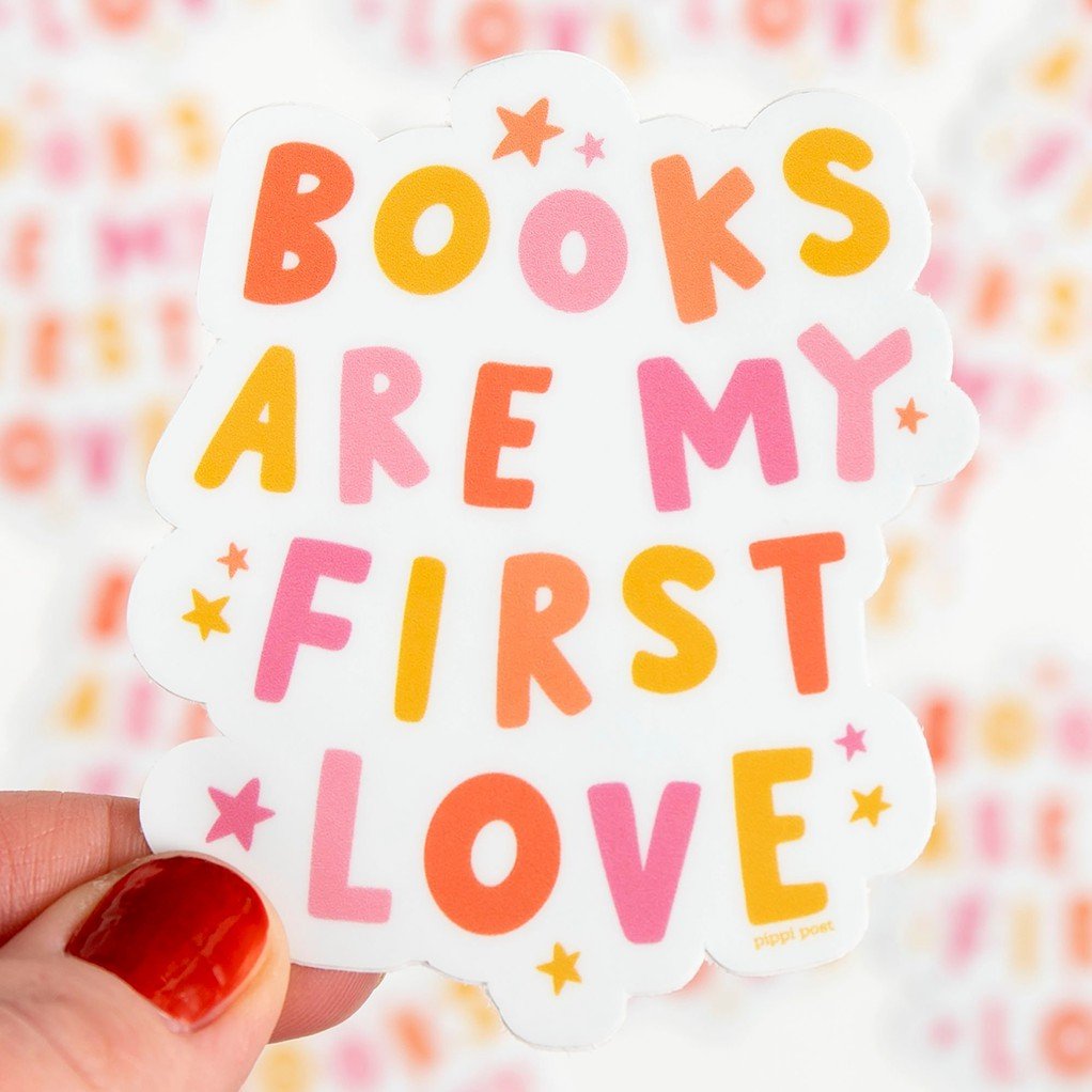 Books Are My First Love Decal Sticker item