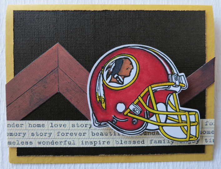 Redskins card using Copic Markers