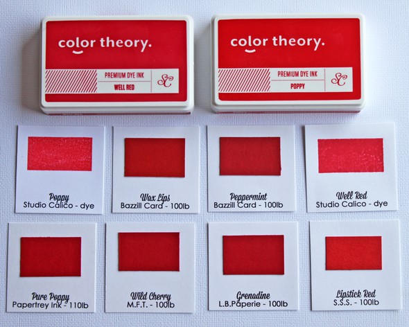 Color Theory Ink vs Cardstock Comparisons - Warm Colors by LauraEvangeline gallery