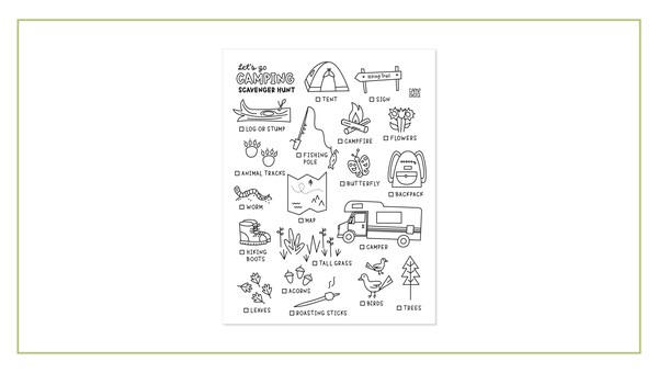 Camping Scavenger Hunt, 1 of 1