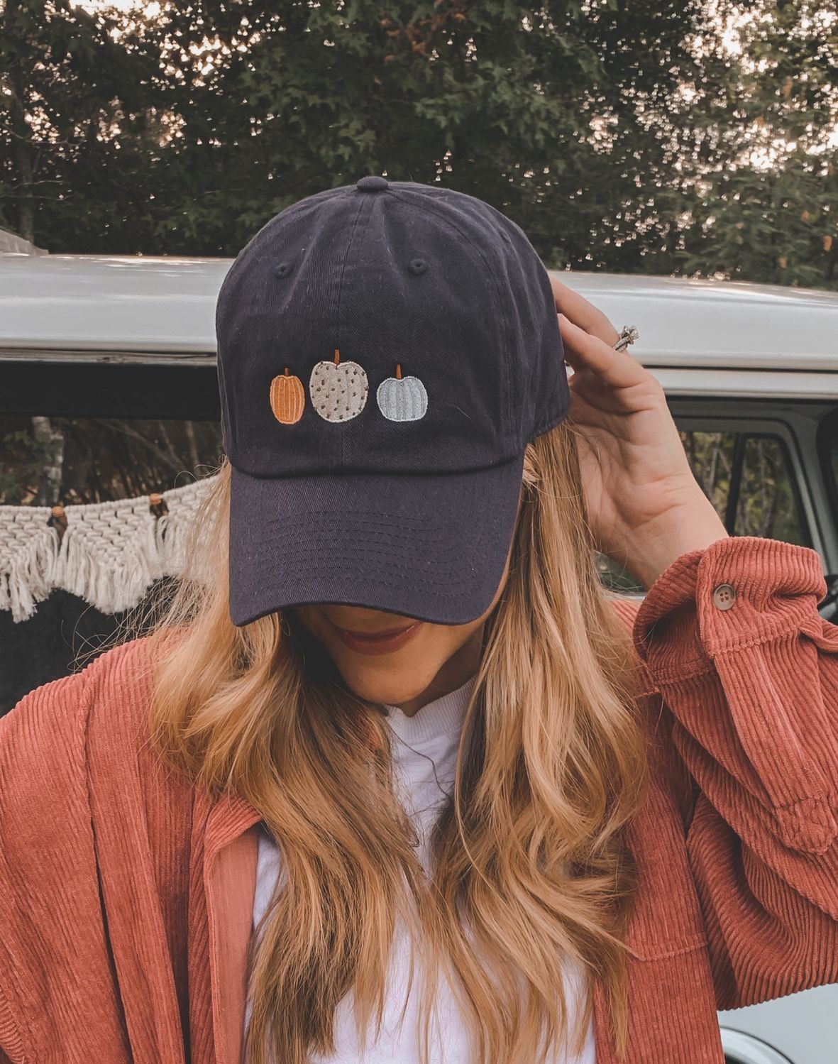 Embroidered Pumpkins Hat item