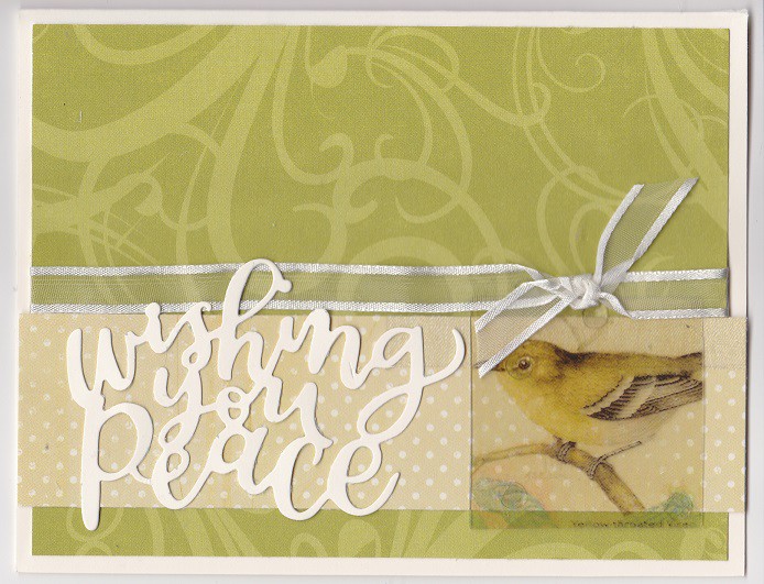 Wishing you peace (sympathy card)