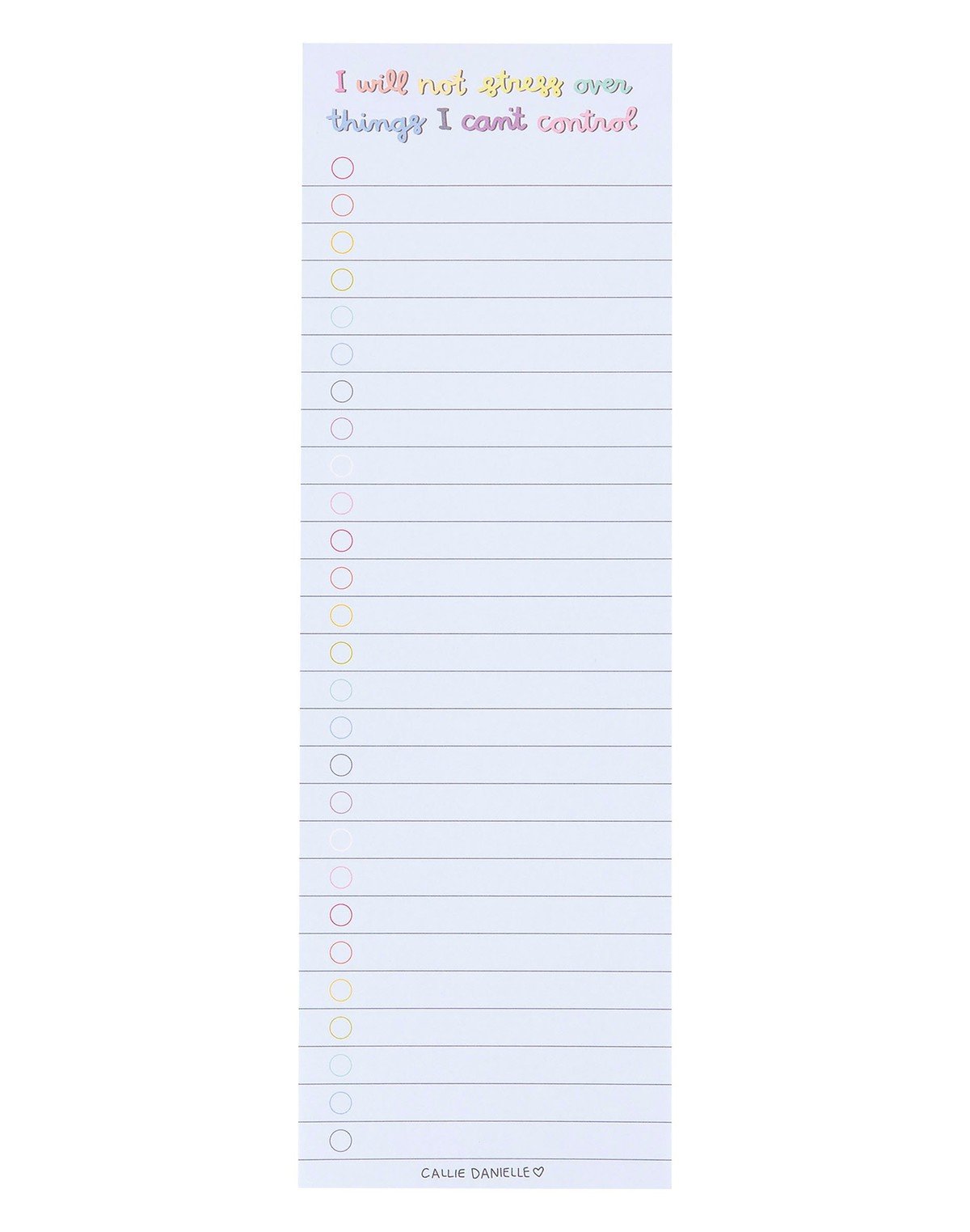 I Will Not Stress To-Do List Notepad item
