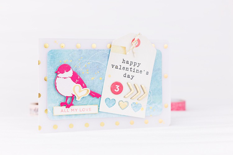 Sandradietrich mojosanti happyscrappyfriends bloghop card valentinesday cardmaking cratepaper allmylove