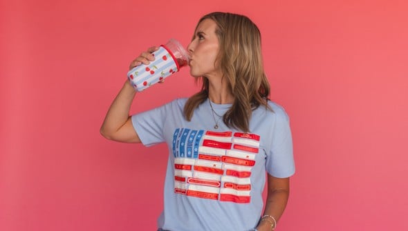 American Flag Books Tee - Hydrangea  gallery