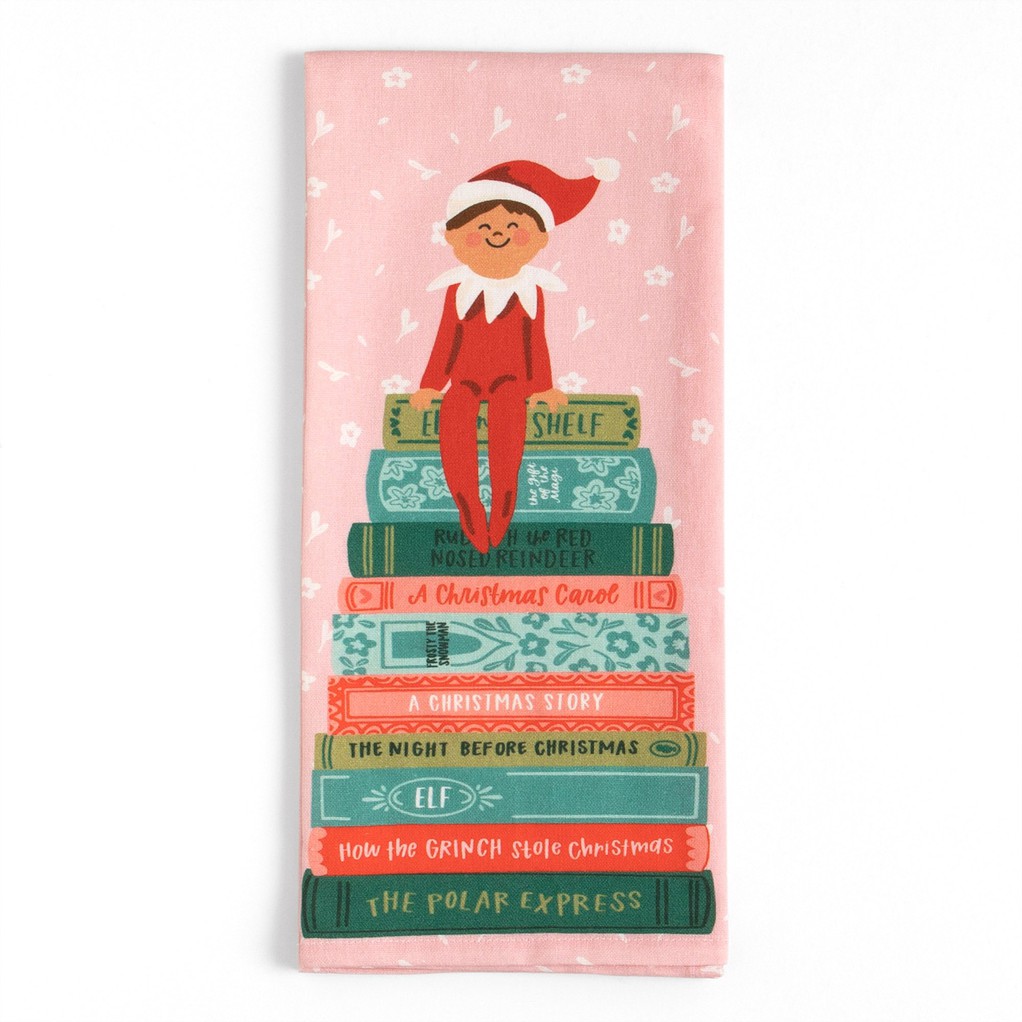 Holiday Book Stack Tea Towel item