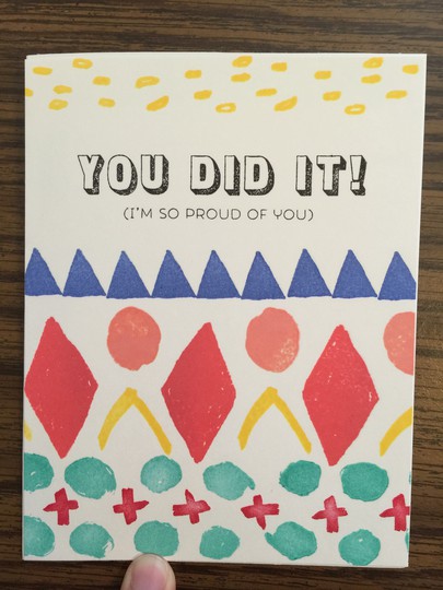 You Did It! card