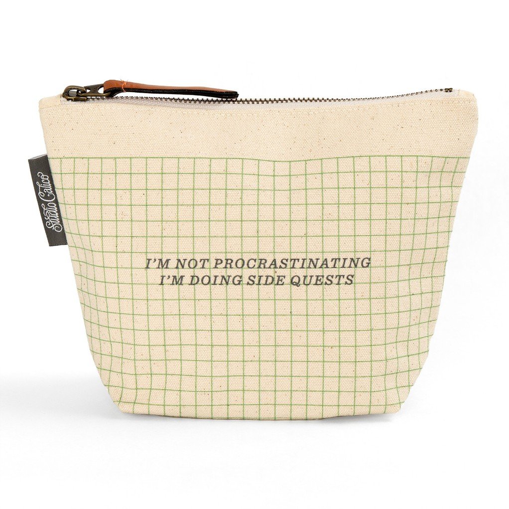 Procrastinator Zippered Canvas Pouch item