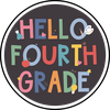 Hello Fourth Grade - Callie Tee - Dark Gray