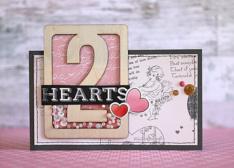 2 hearts card front