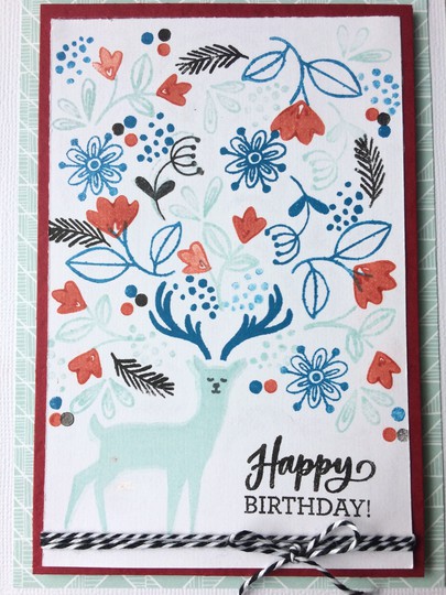 Happy Birthday Deer card