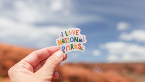 I Love National Parks Clear Decal Sticker gallery