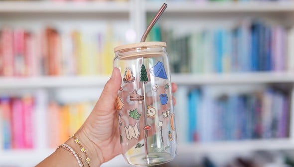 Camping Icons Glass Can gallery