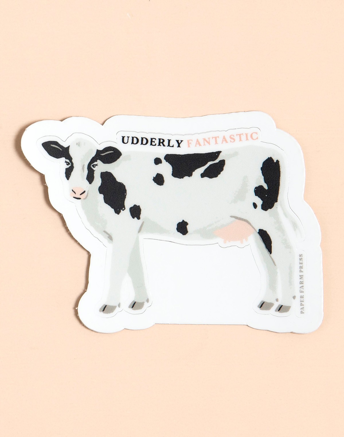 Udderly Fantastic Cow Decal Sticker item