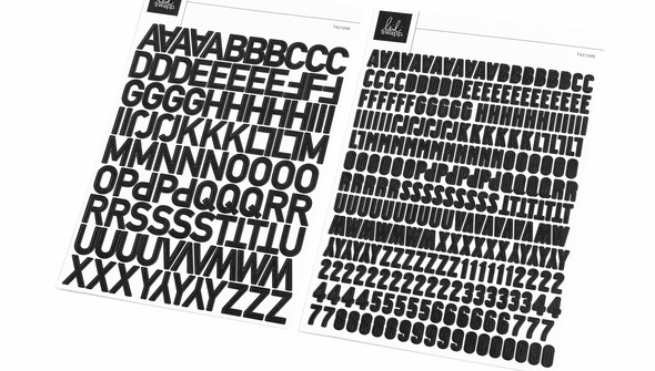 4×6 Two Scoops Alphabet Stickers - Black gallery