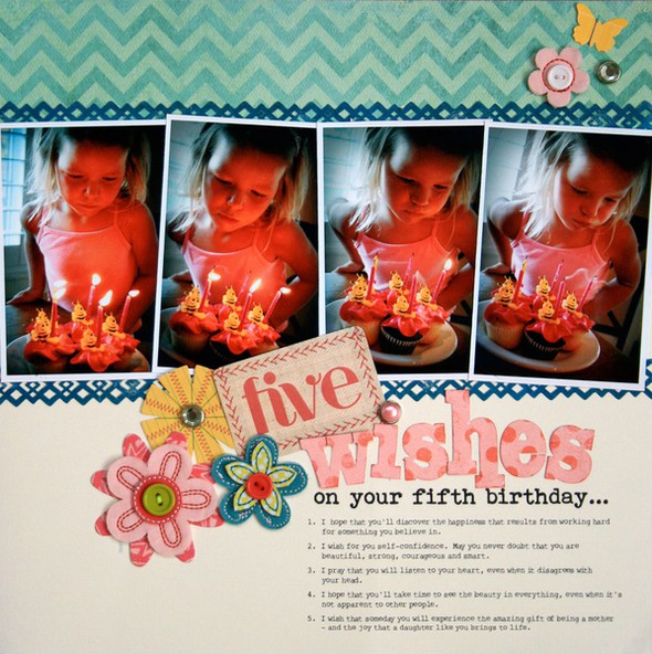 five wishes<br>{Scrapbook Trends Quick & Easy} by bluestardesign gallery