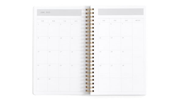 Mint Zebra 5×8" Weekly/Monthly Spiral Planner gallery
