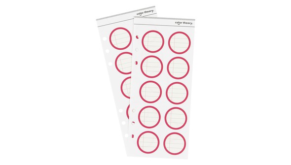 Color Theory Circle Ledger Label Stickers - Flamingo gallery