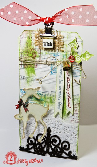 Tag 2 of Tim Holtz 12 tags of Christmas