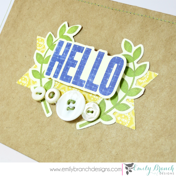 Laurel Wreath Hello Card by BranchOutDesigns gallery