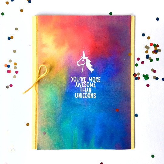 You're more awesome than unicorns card