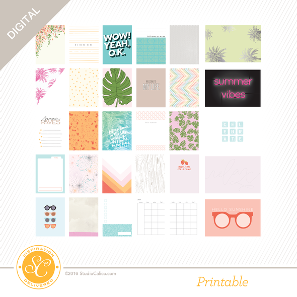 Pool Party Printable Journal Cards gallery