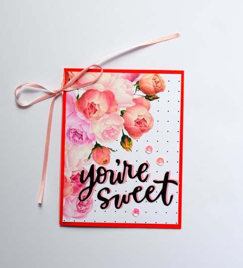 You're Sweet Rose Card