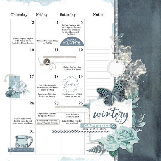 January 2019 Daily Planner Right