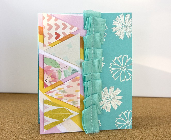 triangles and stitched card