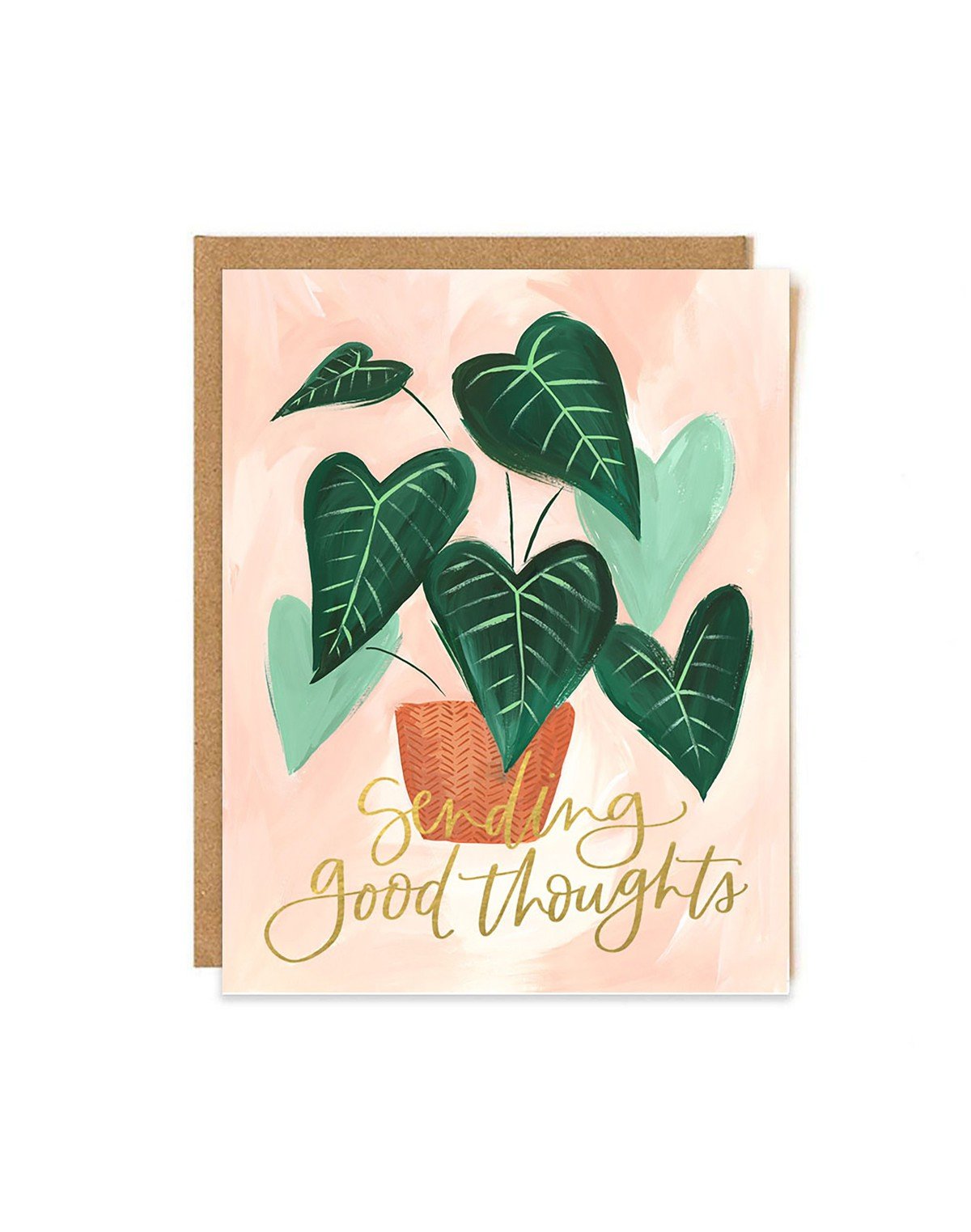 Green Leaf Good Thoughts Greeting Card item