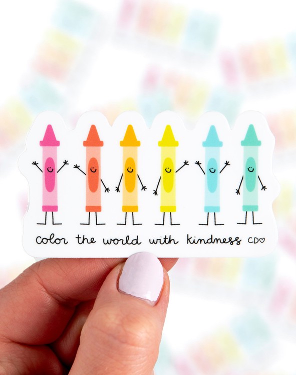 Color the World with Kindness Decal Sticker Callie Danielle Shop