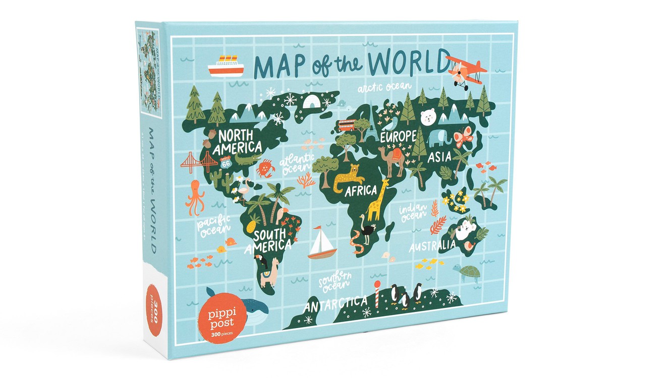 Puzzle del mundo para niños clearance