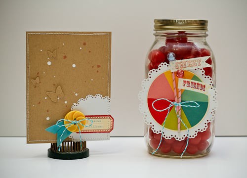 Thank you card and gift jar