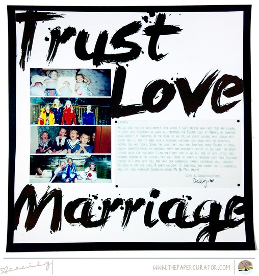 Tust, Love, Marriage.
