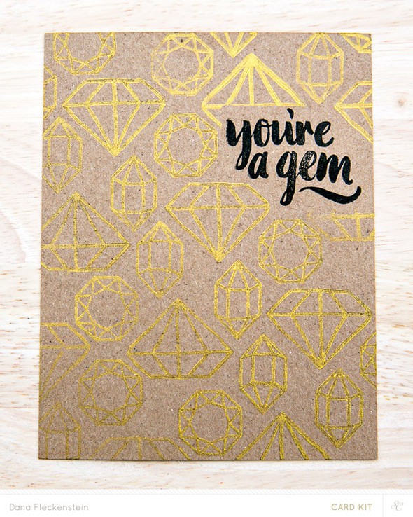 Gold Gems Notecard by pixnglue gallery