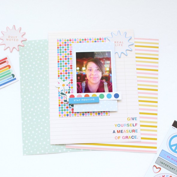 Stay Positive 6x8 Scrapbook Page by desialy gallery