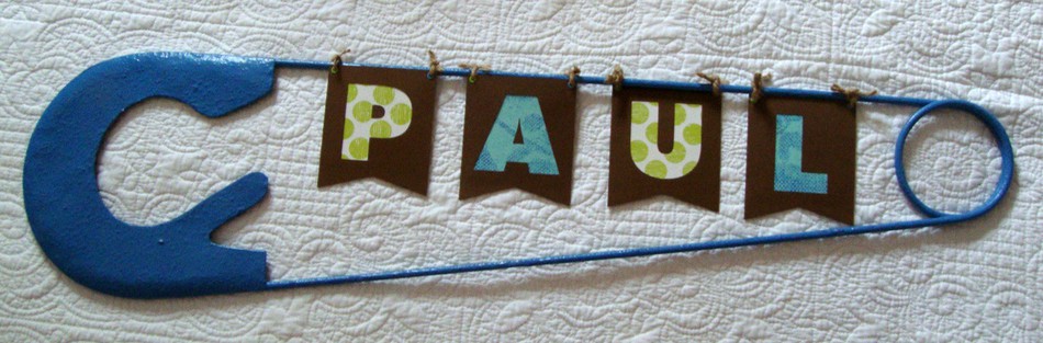 Baby Pin with Letters