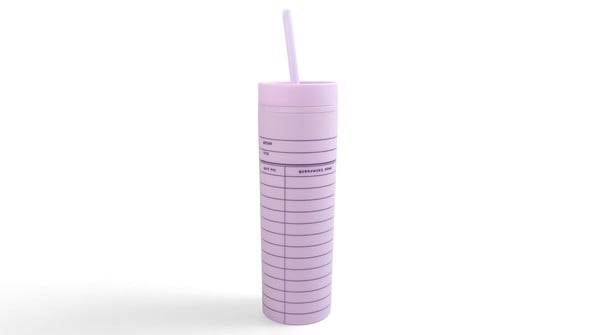 Lilac Library Card 16oz Tumbler  gallery