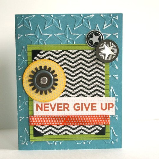 Never give up card 750