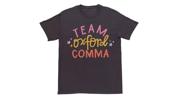 Team Oxford Comma Tee - Graphite gallery