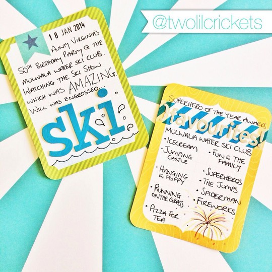 Water-ski Show Journal Cards